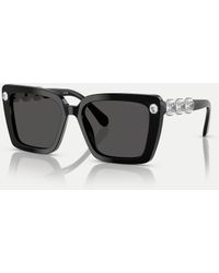 Swarovski - Square Sunglasses With Lens - Lyst