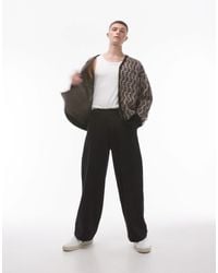 TOPMAN - – weit geschnittene hose aus baumwoll-twill - Lyst