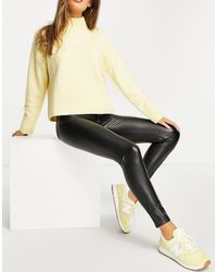 Pull&Bear Faux Leather Skinny Trousers - Black