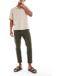 Only & Sons - – verkürzte hose aus leinenmix - Lyst