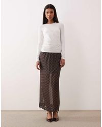 JJXX - Mesh Midi Skirt - Lyst