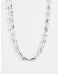 Reclaimed Vintage - 2 Row Star Chain Necklace - Lyst