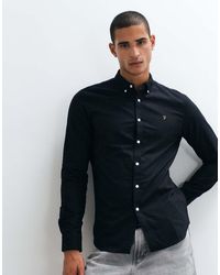 Farah - Brewer Slim Fit Long Sleeve Shirt - Lyst