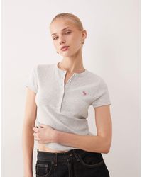 Abercrombie & Fitch - – geripptes henley-t-shirt - Lyst