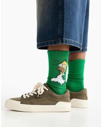 Pull&Bear - Chaussettes montantes à motif homer simpson - Lyst