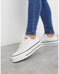 Converse Белые Кеды На Платформе Chuck Taylor Ox-белый