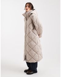 Miss Selfridge - Quilted Hooded Maxi Puffer Coat - Lyst