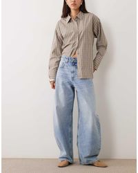 ASOS - High Waisted Barrel Leg Jeans - Lyst