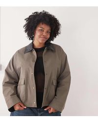 Noisy May - Jacket With Cuff And Collar Detail - Lyst
