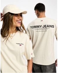 Tommy Hilfiger - Unisex Classic Gold Linear Back Logo T-shirt - Lyst