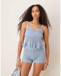 ASOS - Knitted Crochet Cami Top Co-ord - Lyst