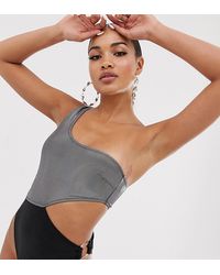 South Beach Exclusief Badpak Met Uitsnijding En Kleurvlakken - Zwart