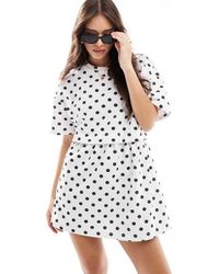 Miss Selfridge - Short Sleeve Layered Smock Dress - Lyst