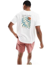 Rhythm - Fern - t-shirt bianca da spiaggia stile vintage - Lyst