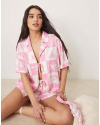 ASOS - Linen Look Revere Shirt Co-Ord - Lyst