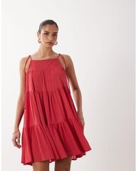 Gina Tricot - Flowy Strap Detail Mini Dress - Lyst