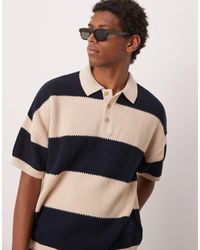 ASOS - Oversized Fit Textured Knitted Polo - Lyst