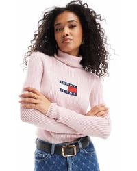 Tommy Hilfiger - Turtleneck Long Sleeve Knit Top - Lyst