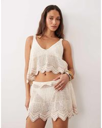 Miss Selfridge - Open Stitch Cami Top Co-ord - Lyst