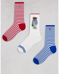 Polo Ralph Lauren - 3-Pack Bear Socks - Lyst