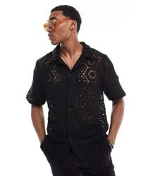 South Beach - Camicia Da Spiaggia A Maniche Corte All'Uncinetto - Lyst