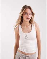 ASOS - Bra Free Seamless Rib Scoop Neck Vest - Lyst