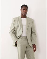 ASOS - 100% Cotton Linen Look Slim Suit Jacket - Lyst