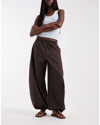 Vero Moda - Poplin Wide Balloon Trousers - Lyst