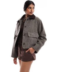 ASOS - Wool Blend Top Collar Jacket - Lyst