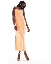 Object - Textured Cami Midi Dress - Lyst