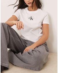 Calvin Klein - Baby-T-Shirt Met Monologo - Lyst