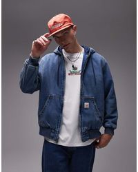 Levi's - Chaqueta Bomber Vaquera De Corte Holgado Con Capucha Y Potrero De La Colección Cápsula Workwear De -Azul - Lyst