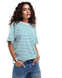 Urban Revivo - Drop Sleeve Striped Oversized T-shirt - Lyst