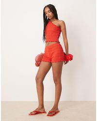 ASOS - Co-ord Shir Micro Shorts - Lyst