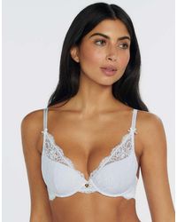 Boux Avenue - Amber Floral Lace Padded Plunge Bra Lingerie - Lyst
