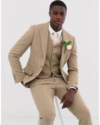 ASOS Wedding Slim Suit Jacket - Natural