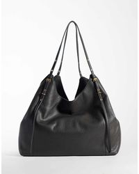 Mango - Borsa A Spalla Morbida Scuro - Lyst
