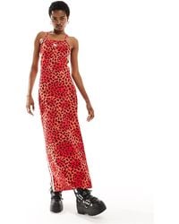 adidas Originals - Leopard Luxe Maxi Dress - Lyst