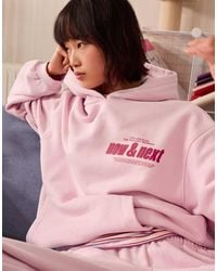 Bershka - Printed Hoodie - Lyst
