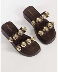 River Island - Studded Flatform Sandal - Lyst