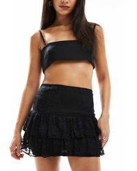 Collusion - Lace Frill Mini Skirt - Lyst