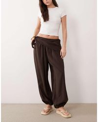 ASOS - Modal Look Tie Waist Balloon Trouser - Lyst