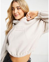 Abercrombie & Fitch Logo Hoodie - Gray