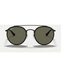 Ray-Ban - Round Double Bridge Round Polarised Sunglasses With Lens - Lyst