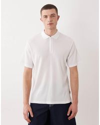JJ Rebel - Waffle Zip Polo - Lyst
