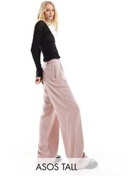 ASOS - Asos design tall - pantaloni dad fit color visone slavato - Lyst