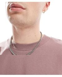 ASOS - Confezione Da 2 Collane Argentate A Catenina Spessa E Stile Corda - Lyst