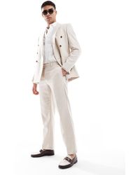 ASOS - Wool Blend Straight Leg Suit Trousers - Lyst