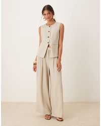 Aware - Mix & Match Premium Pleat Front Super Wide Leg Tailored Trouser Co-ord - Lyst
