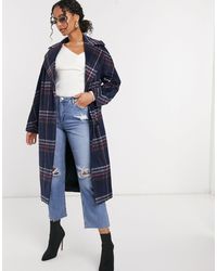 Helene Berman Double-breasted Oversized Jas Van Wolmix - Blauw